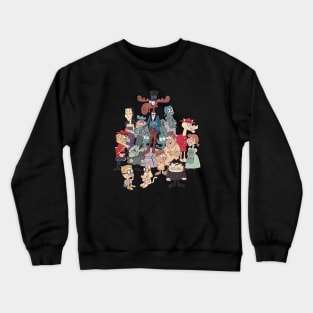 Distressed Rocky, Bullwinkle and Friends Authentic Vintage Style Crewneck Sweatshirt